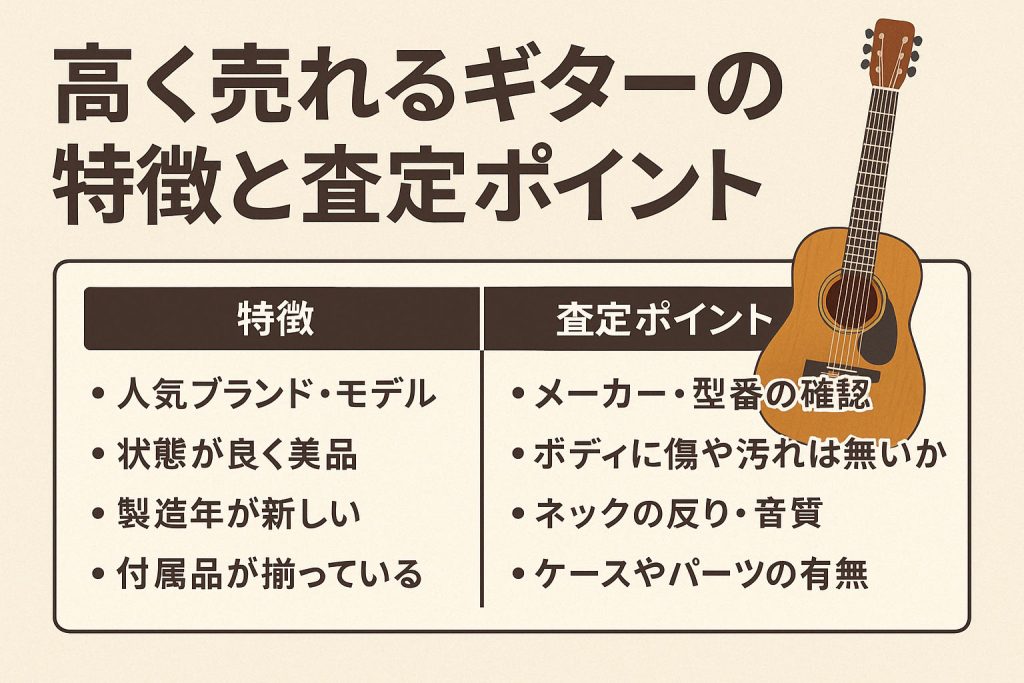 高く売れるギターの特徴と査定ポイント